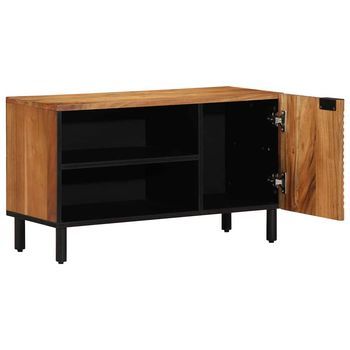 Vidaxl Mueble De Tv Marrón 80 X 33 X 46 Cm Madera De Mango Maciza