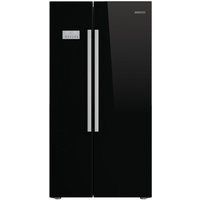 beko american-style fridge freezer black asl141b black
