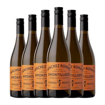 Sánchez Romate Vino Generoso Amontillado Jerez-xérès-sherry 75 Cl 18% Vol. (pack De 6 Unidades)