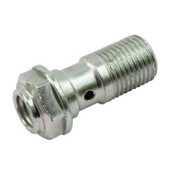 Tornillo banjo M10x1 simple acero gris con asiento de purga