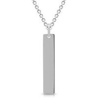 cadena con colgante alargado plata 925
