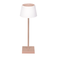 aigostar lampara de mesa inalambrica recargable usb lampara de escritorio tactil regulable 3 modos de color lampara de noche ip54 impermeable para interior y exterior dormitorio - marron claro