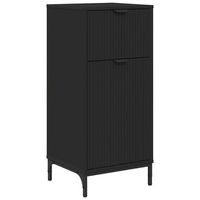 gabinete de bano con cajon con puerta negro 395 x 36 x 88 cm vidaxl