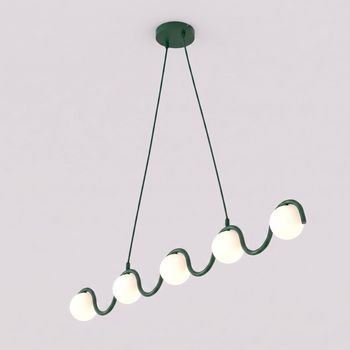 Lámpara colgante ondessa verde oliva (5 luces)