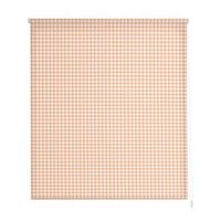 estoralis - estor enrollable translucido  estampado cocina  130 x 180 cm anchoalto tamano tela 127 x 175 cm  vichy-2 beige