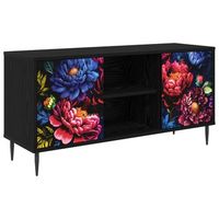 mueble de tv kiel 102 x 33 x 51 cm roble negro vidaxl