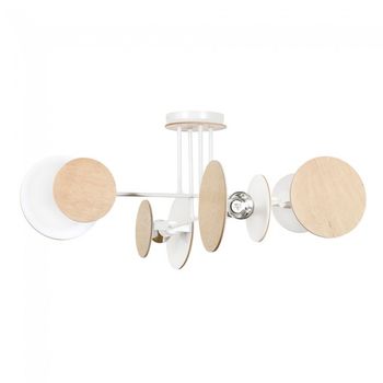Plafón de techo olante blanco (4 luces)