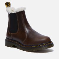 dr martens womens 2976 leonore faux fur-lined leather boots - uk 3