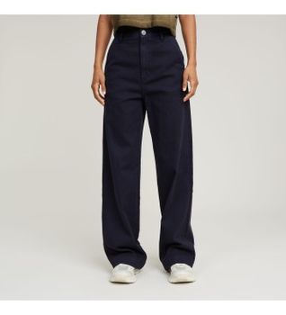 G-Star para mujer. D26432-E020-H193 Pantalón Deck 2.0 High Loose Chino marino (30/34), Casual, Algodón