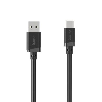 Cable USB Hama 0,5 m USB A a USB C 2.0 Negro
