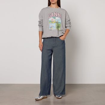 Ganni Marri Heavy Denim Wide-Leg Jeans - W26