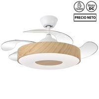 ventilador techo natural y blanco