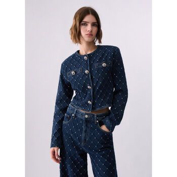 Liu Jo Chaquetas Chaqueta en denim acolchado con strass para mujer