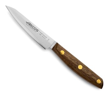 Cuchillo mondador de acero inoxidable nitrum 100 mm con mango madera