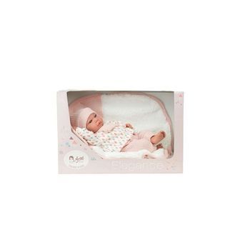 Muñeca Elegance 40 Cm Andie Rosa C/manta (muñeco De Peso)