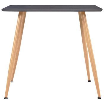 Mesa De Comedor | Mesa De Cocina Mdf Gris Y Color Roble 80,5x80,5x73 Cm