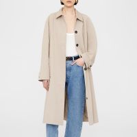 anine bing randy cotton-blend gabardine trench coat - m