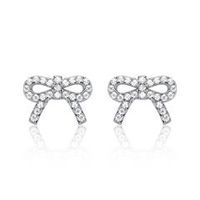 pendientes loop plata 925 circonita