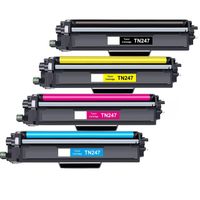 pack 4 tonerscompatibles para brother tn-247  tn-243 dcp-l3510 dcp-l3550 hl-l3210mfc-l3770cdw mfc-l3750cdw mfc-l3730cdn mfc-l3710cwnegrocianmagentaamarillocon chip pack 4 toners compatibles