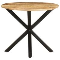 mesa auxiliar  mesa de apoyo de madera maciza de mango 68x68x56 cm