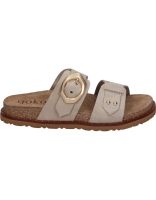 sandalias planas de piel para mujer yokono bolus-254 gris 36