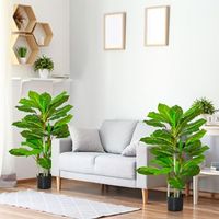 plantas artificiales de peva pe homcom o15x95 cm verde