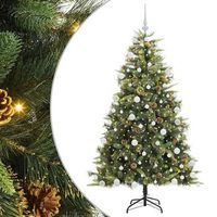arbol de navidad artificial con ramas plegables y conos 180 cm vidaxl