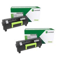 original multipack lexmark mx417de printer toner cartridges 2 pack -51b2000