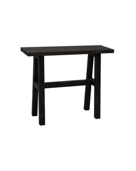Consola de madera maciza en tono nogal de 100x80cm