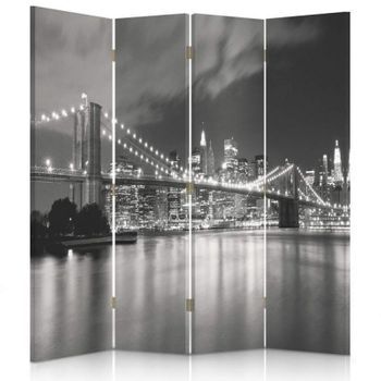 Biombo Cityscape - Separador De Ambientes Cm. 145x180 (4 Paneles)