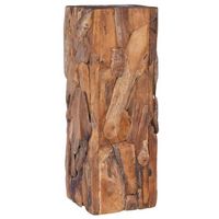 mesa auxiliar de madera maciza de teca 30x30x80 cm vidaxl