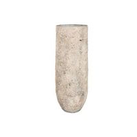 jarron terracota 42x42x120 xxl hecho a mano gris
