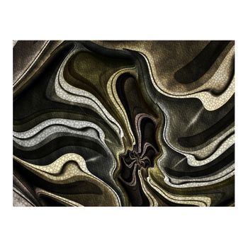 Papel Pintado 3d - Green And Brown Textured Fractal (250x193 Cm)