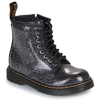 Dr. Martens Botines 1460 T Black Silver Nebula Glitter para niña