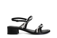 sandalias de fraile con tiras de pedreria cruzadas black 38