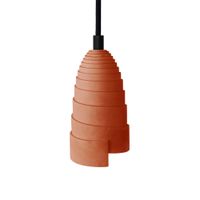 lampara de techo en hormigon terracotta accesorios negros