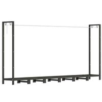 outsunny lenera de 08m ajustable con tela impermeable y cadenas de acero 235x31x116 cm negro   aosom espana