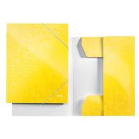 leitz 3982 wow carpeta de carton cierrre elastico amarilla