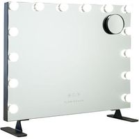 espejo tocador 14 led flamingueo 3 modos luz 58x51x15cm negro