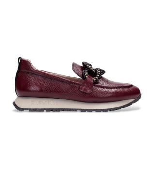 Hispanitas para mujer. HI254238 Mocasines de Piel Kansas Bolero burdeos (37), Plano, 1 a 3cm, Ninguno, Casual