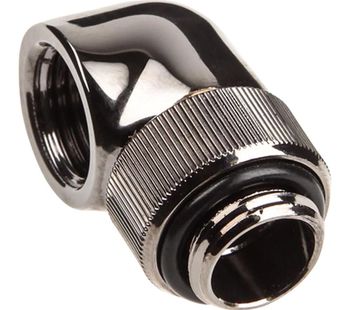 EK-AF Angled 90 Degrees Fitting Adapter - Black Nickel, Black