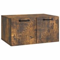 mueble para tv de pared roble ahumado 595 x 41 x 30 cm vidaxl