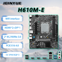 placa base jginyue h610m-e para 13100f 12400f 13400f 13490f 14400f ddr4 max 64gb ram pc de escritorio pcie40 argb tpm ranura m2  2