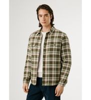 pepe jeans para hombre pm3090819 camisa clemen verde s casual algodon manga larga