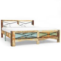 estructura de cama de madera maciza reciclada 180x200 cm vidaxl