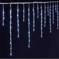cortina estalactita exterior 25m 1500 led blanco frio  transformador
