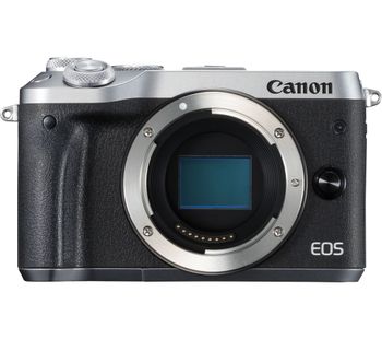 Canon EOS M6 Mirrorless Camera - Silver, Body Only, Silver