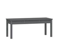vidaxl banco de jardin madera maciza de pino gris 109x44x45 cm