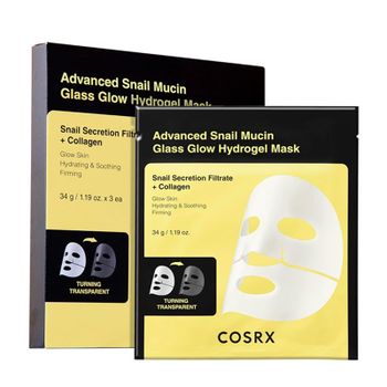 Cosrx Cosmética Facial Pack 3 Advanced Snail Mucin Glass Glow Hydrogel Mask Mascarilla Facial Multifunción