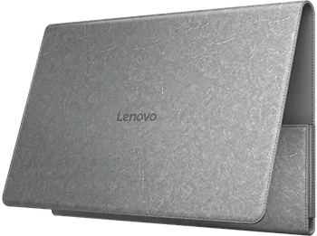 Funda tablet - Lenovo Tab Plus, Imitación Piel, Gris